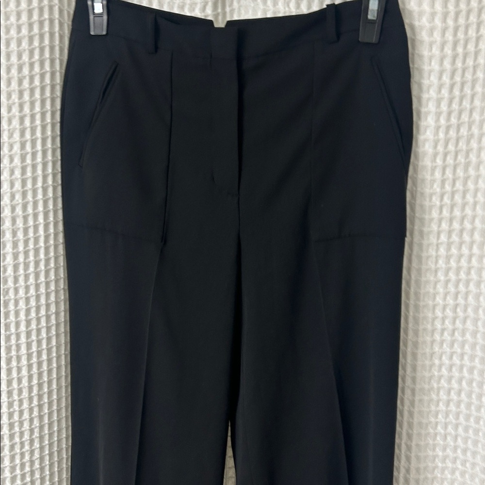 BCBGMAXAZRIA Jaclyn Black Wide Leg High Waist Dress Trouser Pants Small - Picture 3 of 9